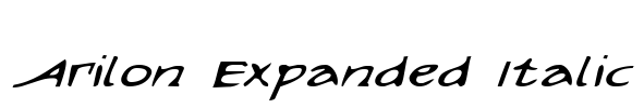 Arilon Expanded Italic Font Image