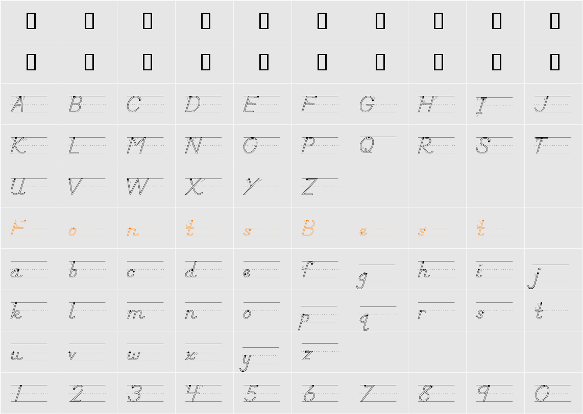 DN Manuscript Out Arr Rules Character Map