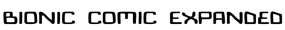 Bionic Comic Expanded Font Image