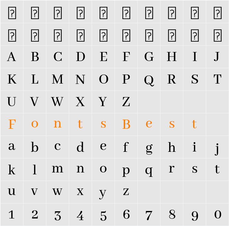 Abhaya Libre Medium Character Map