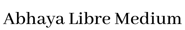 Abhaya Libre Medium Font Image
