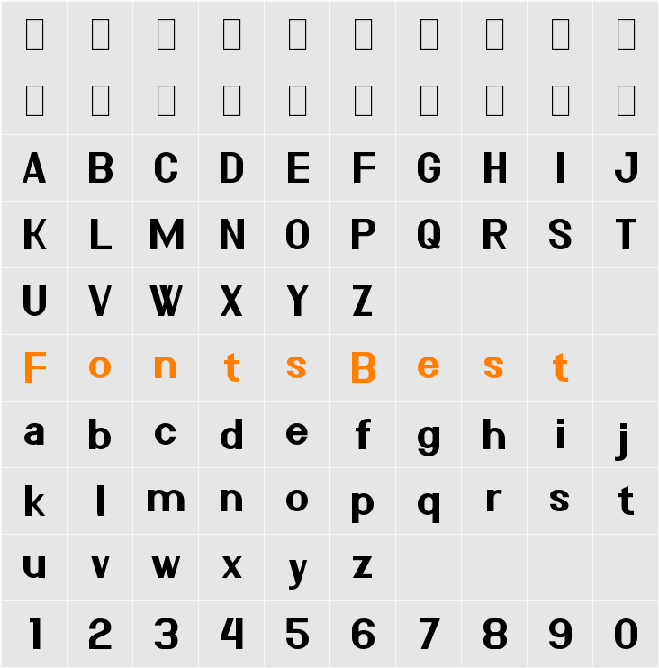 Azbuka Lowers 538Lyons Character Map