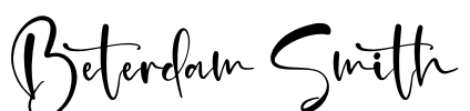 Beterdam Smith Font Image