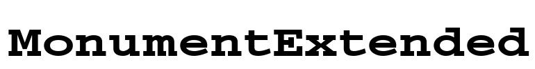 MonumentExtended Font Image