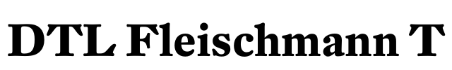 DTL Fleischmann T Font Image