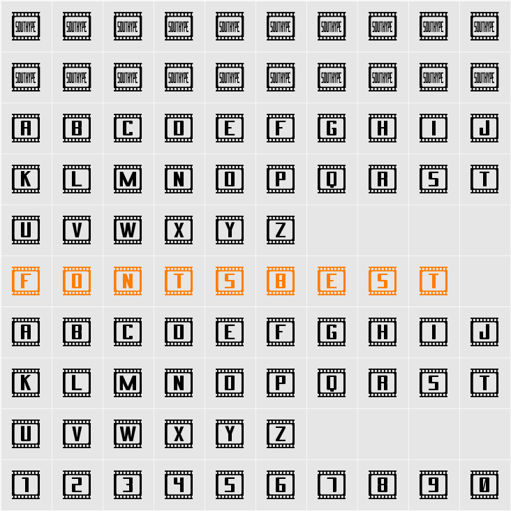 Cinema St Character Map