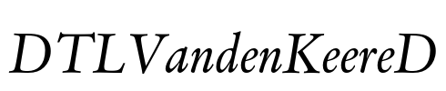 DTLVandenKeereD Font Image