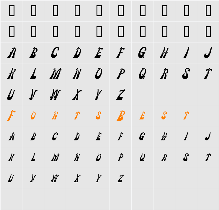 ChipperDisplay Character Map