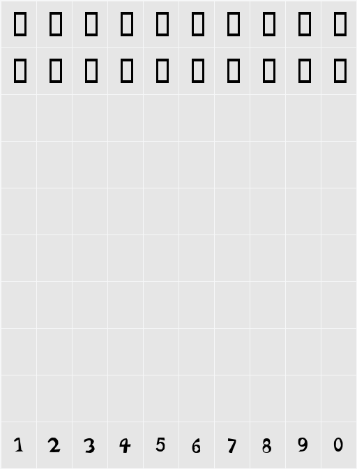 Dakick Character Map