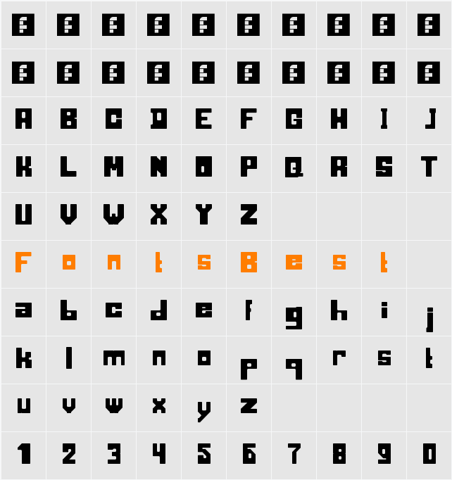 blocking Character Map