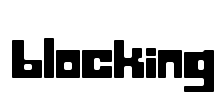 blocking Font Image