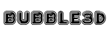 Bubble3D Font Image