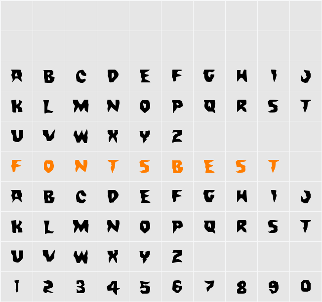 Count Suckula Expanded Character Map