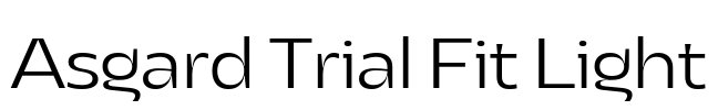 Asgard Trial Fit Light Font Image