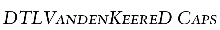 DTLVandenKeereD Caps Font Image
