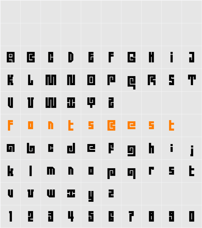 DS Quadro Character Map