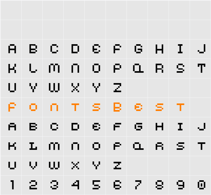AuX DotBitC Xtra SmallCaps Character Map