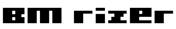 BM rizer Font Image