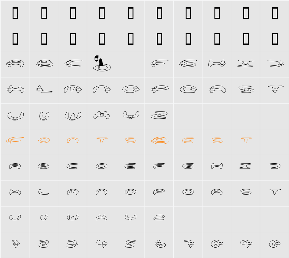 JI-Loxing Character Map