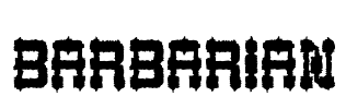 BARBARIAN Font Image