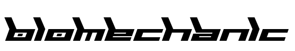Biomechanic Font Image