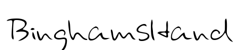 BinghamsHand Font Image