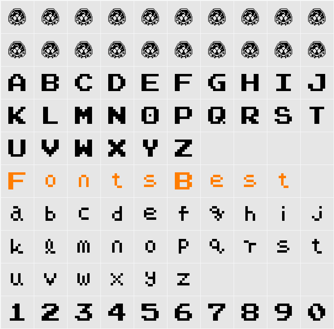 NARPASSWORD00000 Character Map