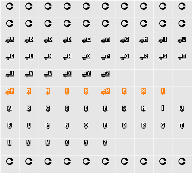 Chlub Character Map