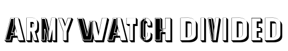 Army Watch Divided Font Image
