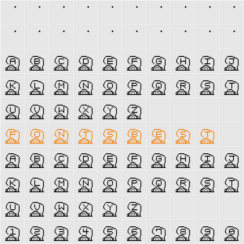 Bit SARU18 (sRB) Character Map