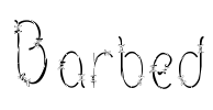 Barbed Font Image
