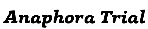 Anaphora Trial Font Image