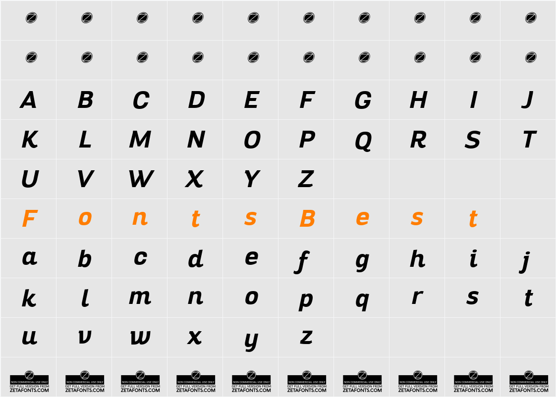 Altair Character Map