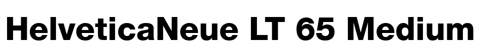HelveticaNeue LT 65 Medium