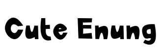 Cute Enung Font Image
