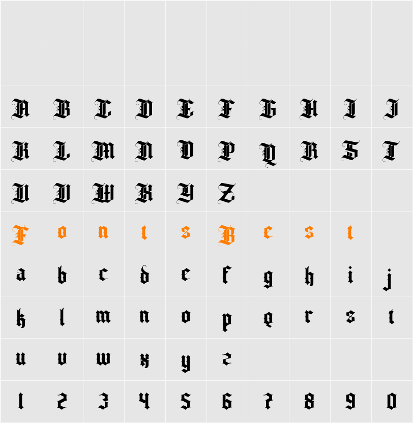 Bahisy Character Map