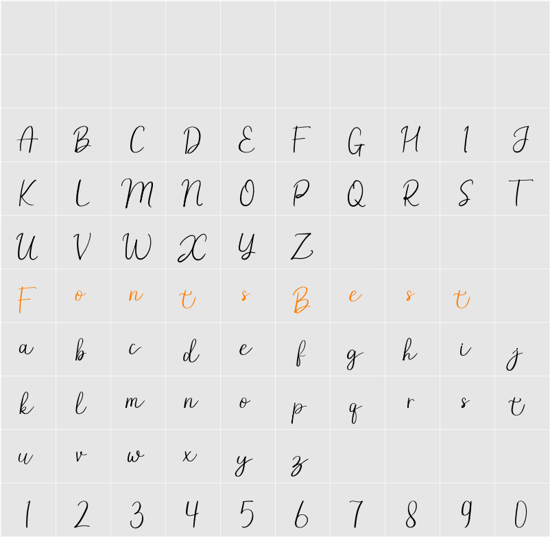 Anderleen Demo Character Map