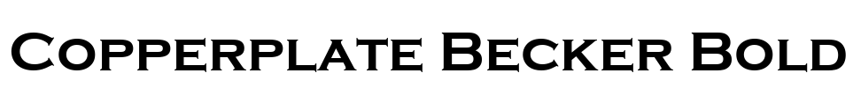 Copperplate Becker Bold Font Image