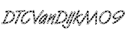 DTCVanDijkM09 Font Image