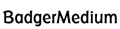 BadgerMedium Font Image