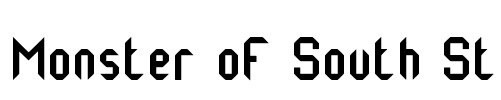 Monster oF South St Font Image