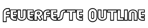 Feuerfeste Outline Font Image
