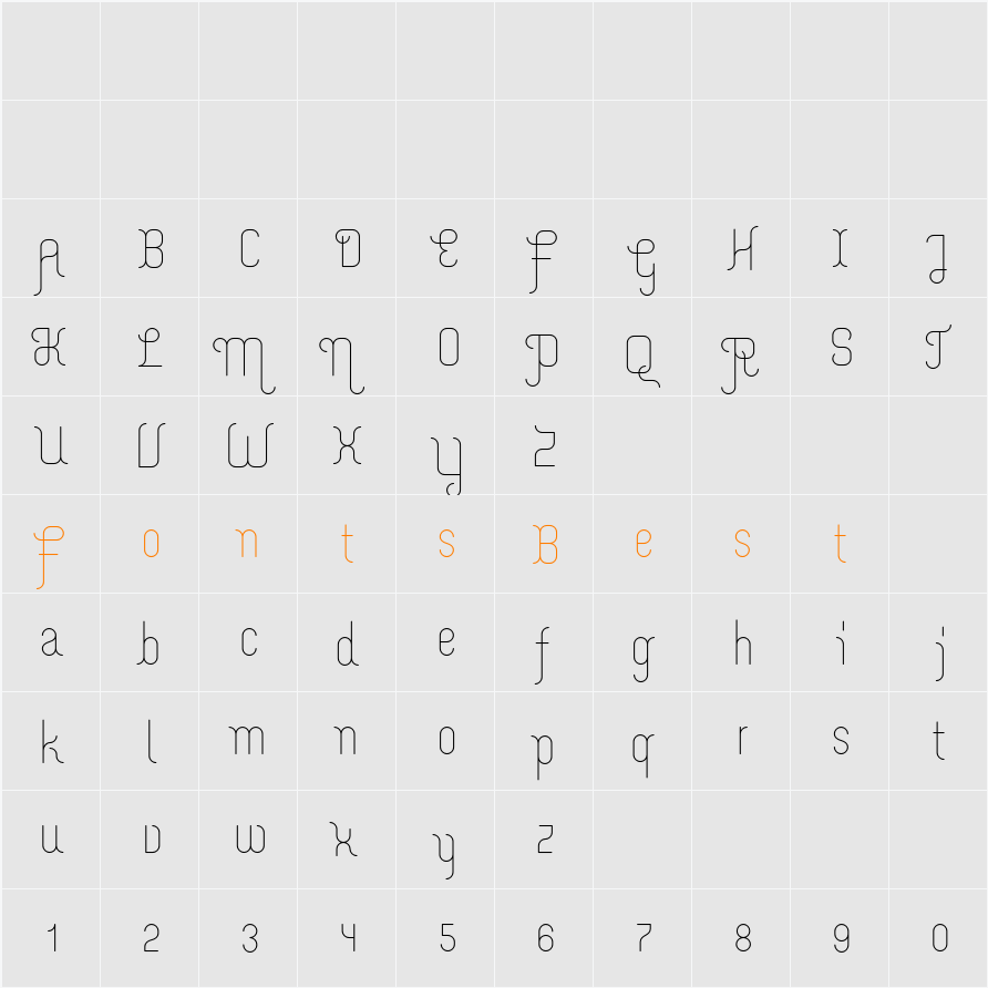 Merijntje Light Character Map