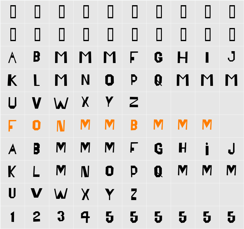 BensfolkDemo Character Map