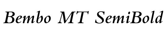 Bembo MT SemiBold Font Image