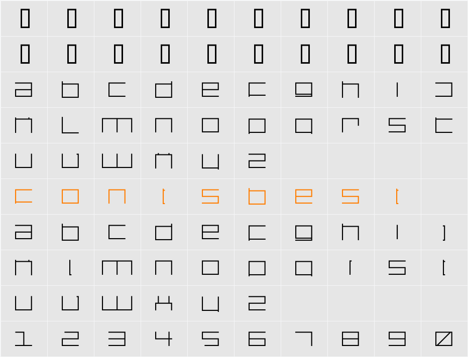 DS SQR35 Character Map