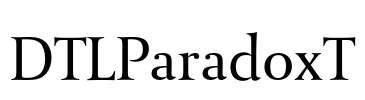 DTLParadoxT Font Image