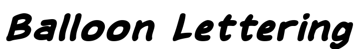 Balloon Lettering Font Image
