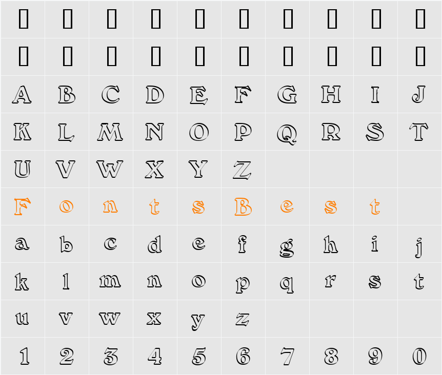 Callistroke Character Map