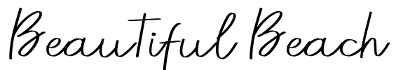 Beautiful Beach Font Image
